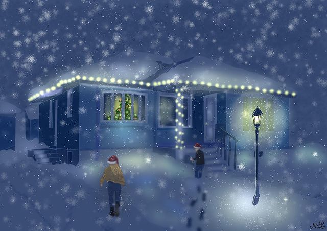 Animated Christmas night