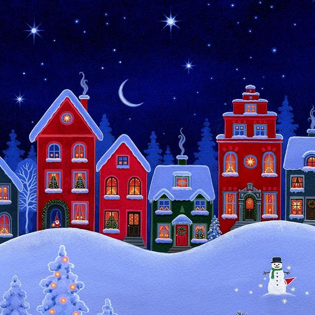 Animated Christmas houses