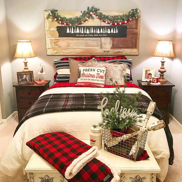 Christmas bed in white