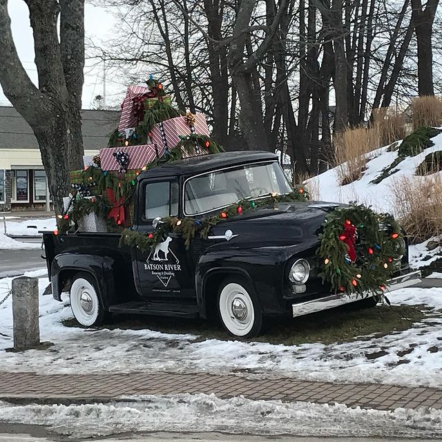 Black Christmas car with gifts