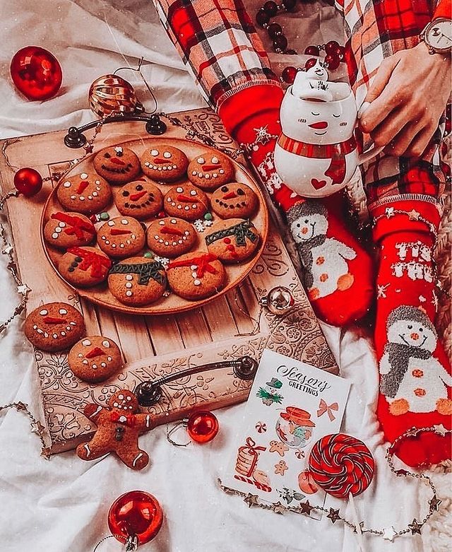 Christmas cookies snowman