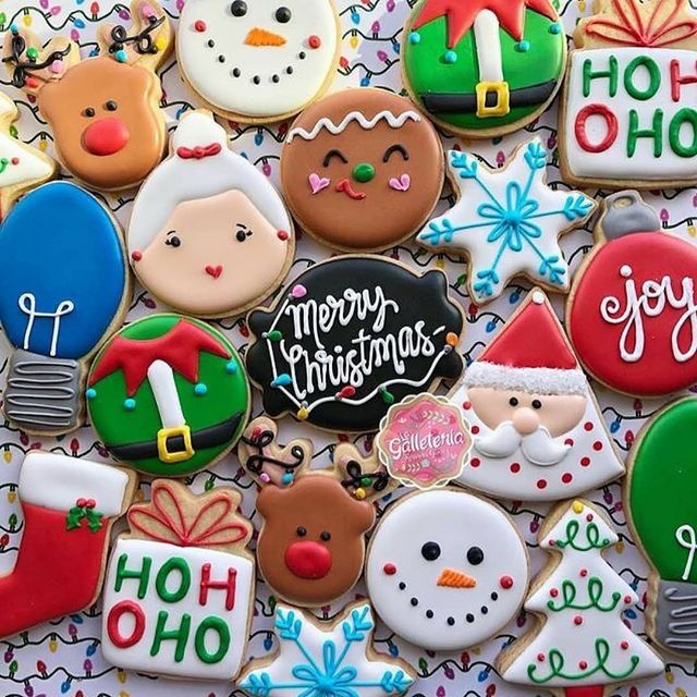 Colorful Christmas cookies
