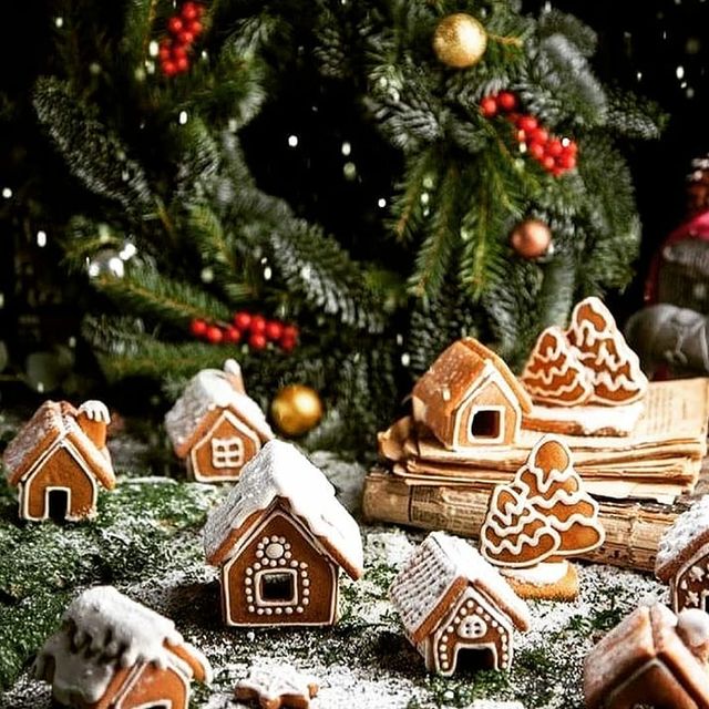Christmas cookies houses