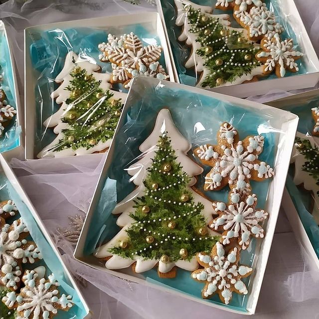Christmas cookies Christmas trees
