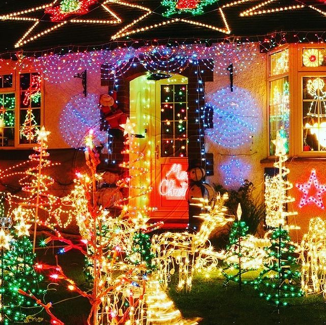 Luminous Christmas decoration of a house
