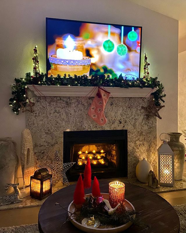 Electric Christmas fireplace