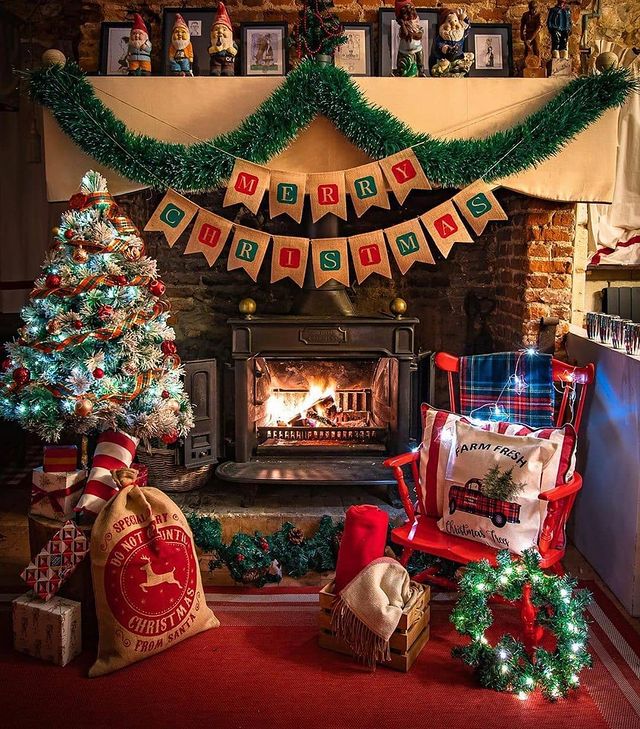 Fireplace Merry Christmas