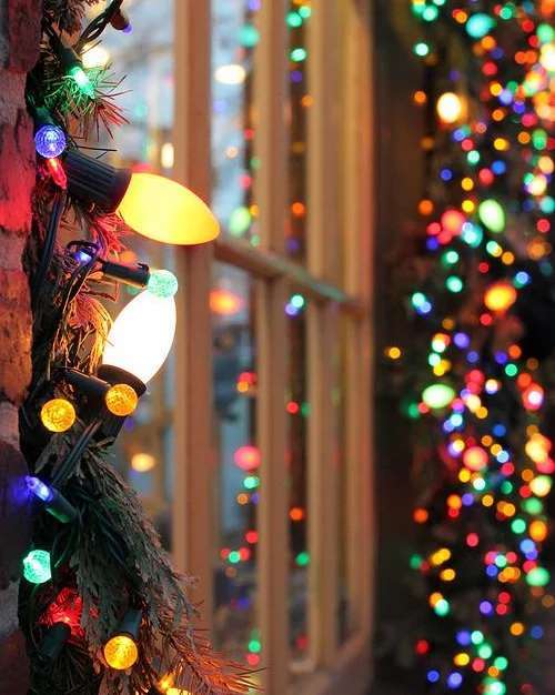 Christmas lights and Christmas tree