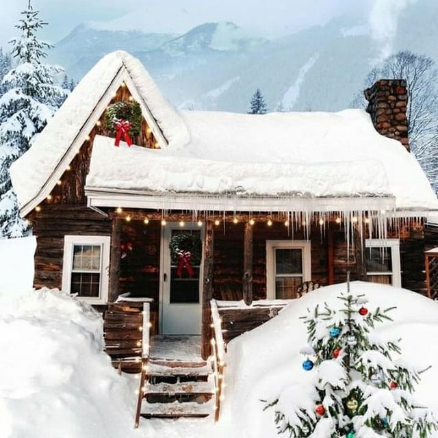 Christmas snow house