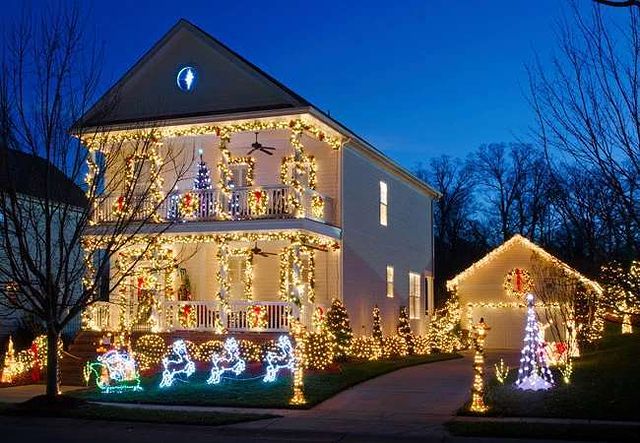 Christmas house facade