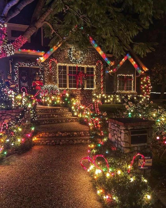 Beautiful house in lights
