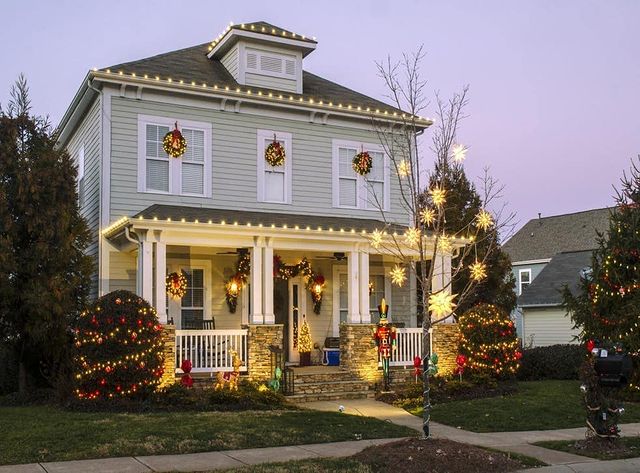 White decorated house