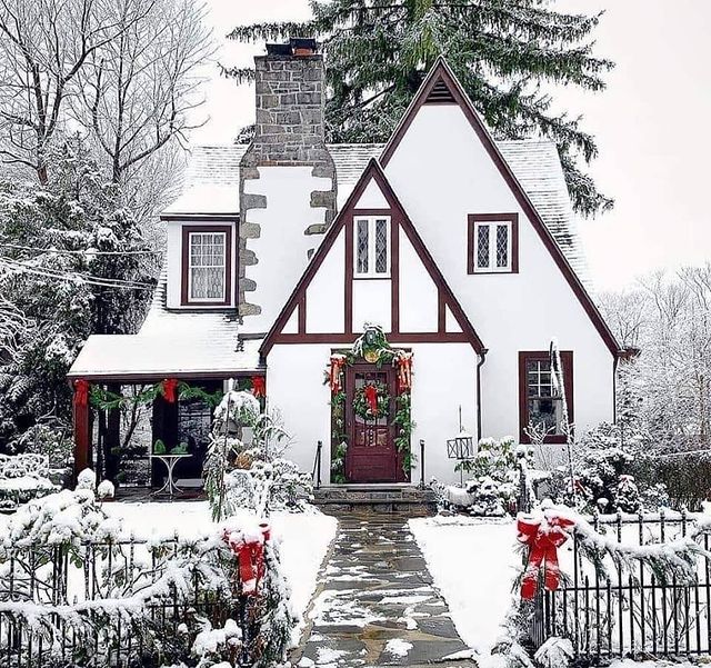 Christmas winter house