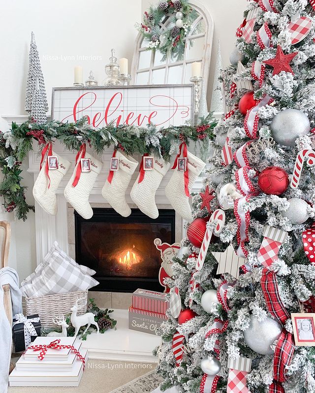Beautiful white Christmas interior