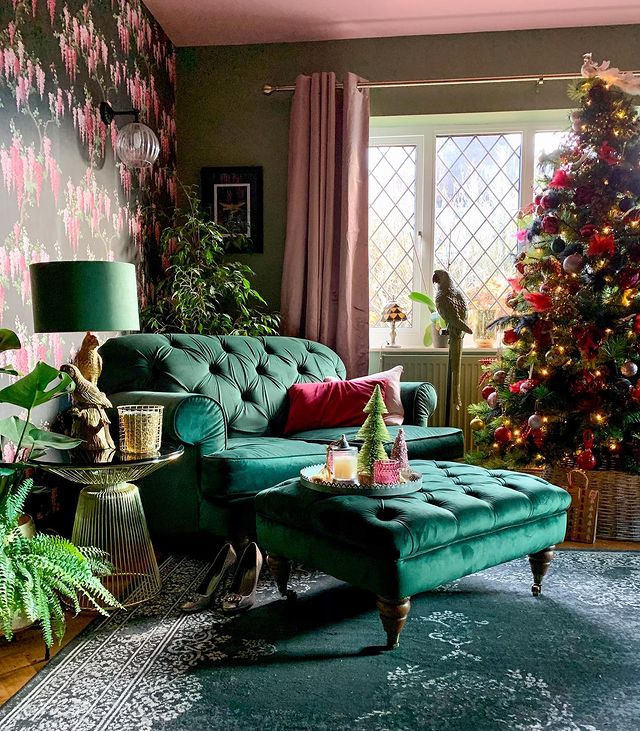 Christmas green interior