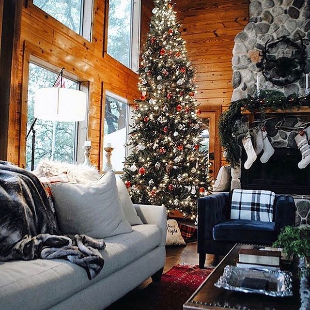 Christmas interior in white