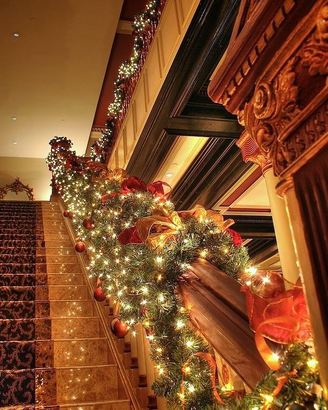 Christmas staircase interior
