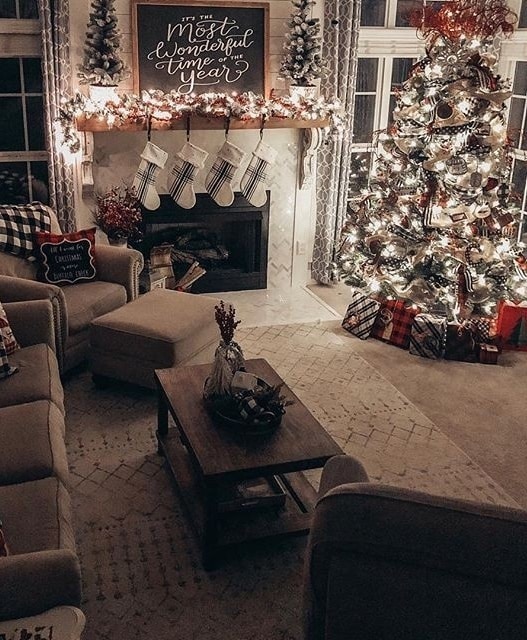 Christmas glowing interior