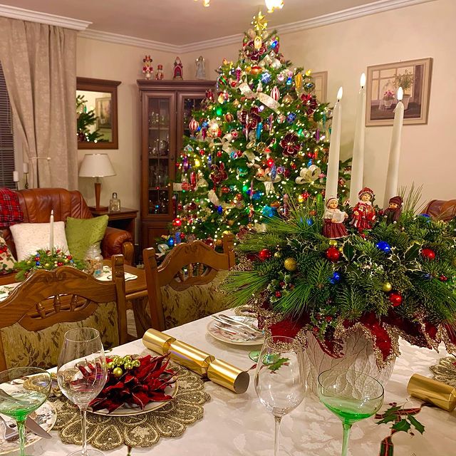 Christmas table interior