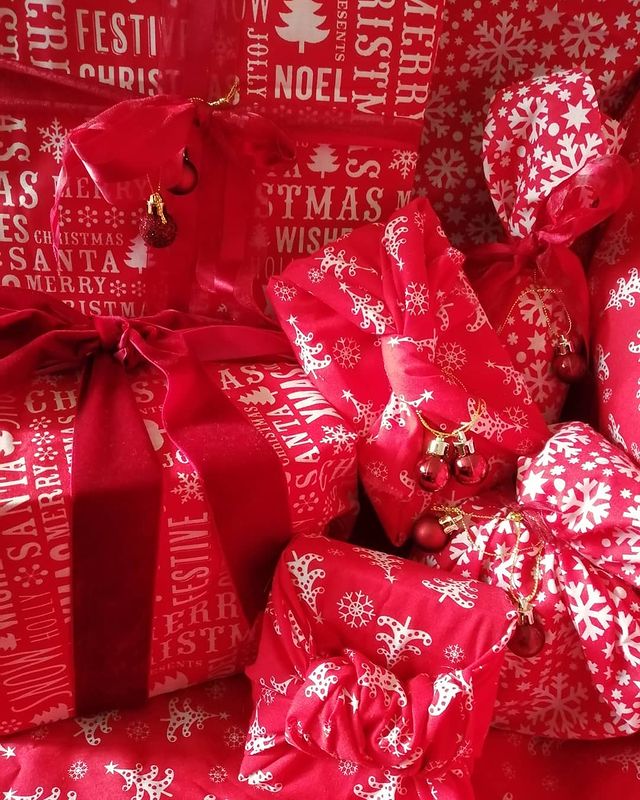 Red Christmas gifts